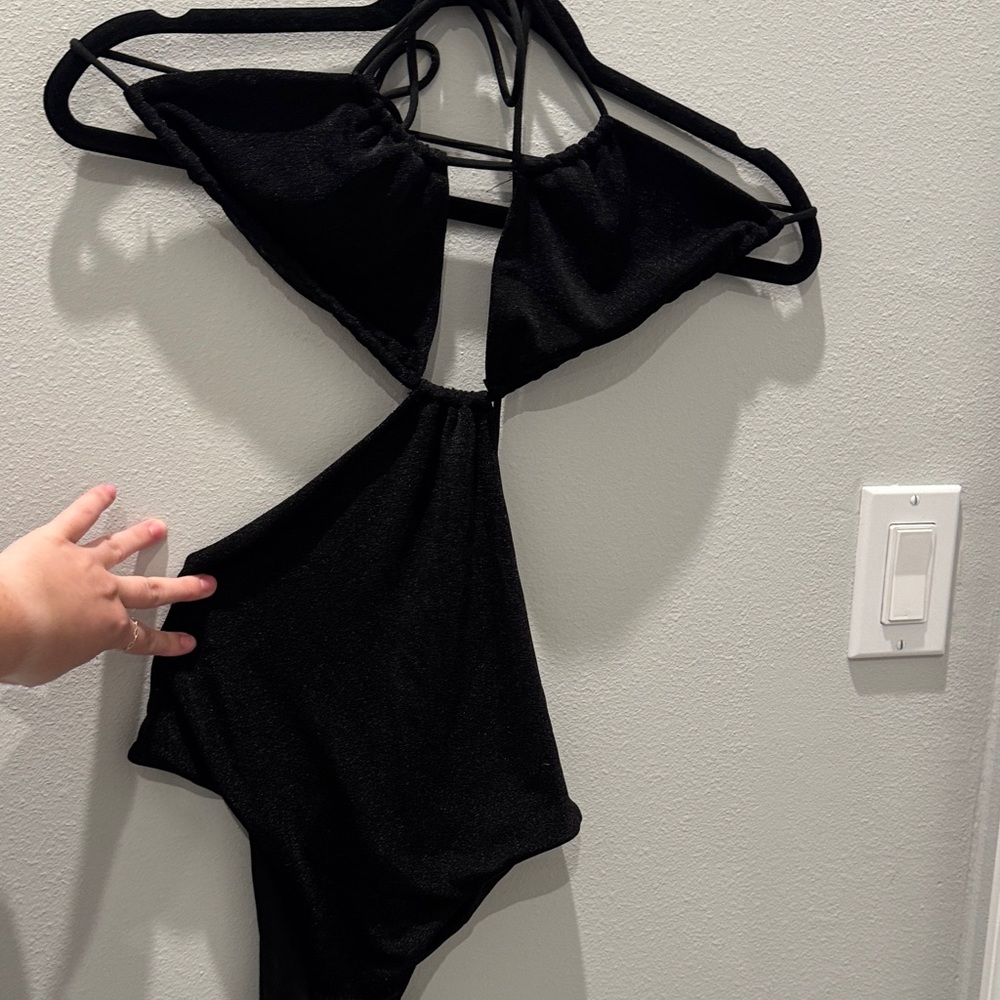 Black Cutout adjustable bodysuit